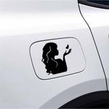 Beta Moda Hub Tatlı Kız Tasarım Su Geçirmez Çıkarılabilir Oto Sticker 2 Parça 15*15 Cm