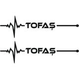 Beta Moda Hub Tofaş Nabız Sticker 2 Adet Siyah 30*8 Cm