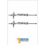 Beta Moda Hub Tofaş Nabız Sticker Siyah 30*8 Cm