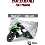 Beta Moda Hub Triumph Thunderbird Storm Arka Çanta Uyumlu Motor Branda Örtü Miflonlu Premium 4 Mevsim Koruma Gri