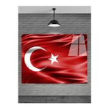 Beta Moda Hub Türk Bayrağı Cam Tablo Ev Dekorasyon Balkon Dekorasyonu Dekoratif Duvar Tablo Mutfak Tablo