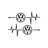 Beta Moda Hub Volkswagen İçin Uyumlu Aksesuar Nabız Sticker 30*12 Cm
