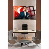 Beta Moda Hub Yazılı Görkemli Atatürk Cam Tablo Kırılmaz Lüks Cam Tablo Ev İş Yeri Ofis Hediyesi