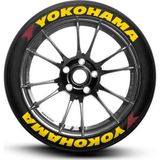 Beta Moda Hub Yokohama Uyumlu 3D Lastik Yazısı Sarı 4 Adet
