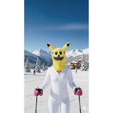 Beta Pikaçu Kayak Maskesi Pika Peluş Kayak Kask Kılıfı, Snowboard maskesi
