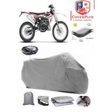 Beta Rr 50 Enduro Branda Gri Arka Çanta Uyumlu(Topcase) Motosiket Brandası Motor Örtüsü Çadır Su Geçirmez Motosiklet Kılıfı Motor Brandası,lastikli,taşıma Torbalı
