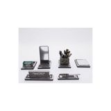 BETAHOMEDESİNG İsimlik Ceviz ve Rebab Desenli Altın ve Gümüş Detaylı 6 Parça Ahşap Masa İsimliği ve Metal Roller kalem Ofis Hediyesi İsimlik Özelleştirilebilir Metal Roller Kalem ve İsimlik-KareModel