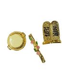 Bethlehem Gifts TM Antlaşma Sandığı - içerik - Aaron Rod/Manna damarı ve Tabletler (2 inç)