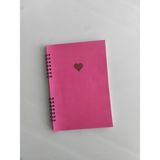 Beticraft Çizgili Defter, Okul Defteri, Not Defteri, Spiralli Ajanda Boy, A5 Boy Defter - Pembe