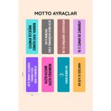 beticraft Kitap Ayracı, motto ayraçlar, 8 adet kitap ayracı seti, 5 cm x 14,50 cm, Oval köşe