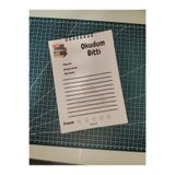 beticraft Okudum bitti defteri A5 boy 15x21 üstten spiralli çek kopar notepad