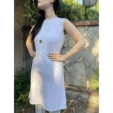 Betimoda Kadın Sıfır Kol Penye Uzun Tunik Içlik Kahverengi - 2XL - Beyaz