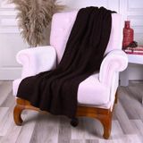 Betires Home Örgü Koltuk Şalı Kahverengi