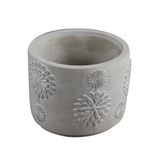 Beton Çiçek Saksısı Silikon Kalıp Yuvarlak Kabartmalı Desenli Çimento Vazo Kalıp Kalem Namlu Masaüstü Dekorasyon Aleti