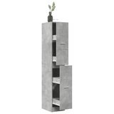Beton eczacı dolabı gri – 30 x 41 x 174,5 cm, geniş alana sahip ahşap depolama organizatörü, ev ve ofis kullanımı için dayanıklı tasarım, dekoratif