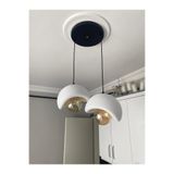 Beton Görünümlü Modern Şık İskandinav Tarz 2 Başlı Avize (25cm) (RUSTİK AMPUL HEDİYELİ) NESTVİBE