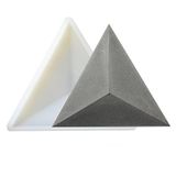 Beton Üçgen Silikon Kalıplar 3D Arka Plan Duvar Tuğla Kalıp Dekoratif Taş Karo Kalıpları