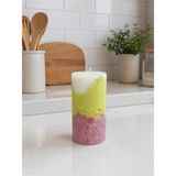 Betonique Stone Beton Kütük Mum 13*7 cm - Gri - Beyaz - Yeşil - Pudra