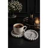 betonmall Beton Bubble Bardak Altlığı 2'li Set Büyük Boy Dekoratif Kupa Fincan Altlığı Coaster El Yapımı