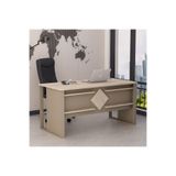 Betroya Boss Ofis Masası Kumtaşı Traverten, Modern ve Şık Çalışma Masası (Sandalye Dahil Değildir) 1092