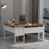 Betroya Landi Ofis Masası Ahşap Dikdörtgen 140 cm x 90 cm x 74 cm Modern Tasarım - Beyaz-Kemençe