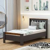 Betroya Optima Karyola Antrasit Kemençe 190 x 90 cm | Modern ve Dayanıklı Tek Kişilik Karyola - Antrasit - Ceviz - 99 x 190 cm