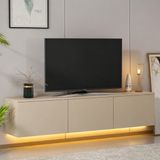 Betroya Vesta Ledli Tv Ünitesi – Işıklı Ledli Kapaklı Tv Ünitesi - Kumtaşı