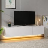 Betroya Vesta Modern Tasarımlı Ledli TV Ünitesi 160 cm Beyaz Suntalam Malzeme ile Şık Görünüm