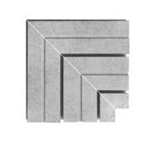 Betsan Vision Judi Grey 33x33 cm Izgara Köşe