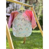 Betsy Studio Gökkuşağı Desenli Şeffaf Kollu Aktivite Önlüğü/mama Önlüğü 6-18 Ay - Standart - Pembe