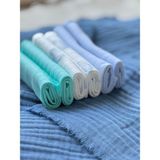 Betsy Studio Pamuklu Bebek Ağız Mendili 6lı Set Mavi - 0 - 3 Yaş