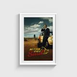 Better Call Soul Dizi Posteri Tablo Çerçeveli Poster Duvar Dekorasyonu - 21 x 30 - Beyaz Çerçeveli
