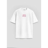 Better Everyday Yazılı Slogan Baskılı Relaxed Fit Unisex Beyaz Tişört - Siyah - XL