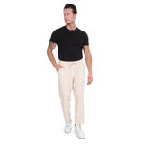 Betterco Pamuklu Slouchy Fit Basic Erkek Salaş Beli Lastikli Yüksek Bel Ince Yazlık Rahat Bilek Boy Pantolon