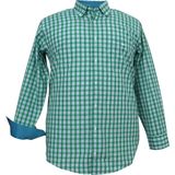 Bettino Büyük Beden Erkek Gömlek Uzun Kol Ekose Desenli Klasik Stil Yeşil Kumaş Tipi - 3XL