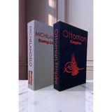 betton 2’li Kumaş Kaplı Kitap Görünümlü Dekoratif Kutu | Hediye & Takı Kutusu