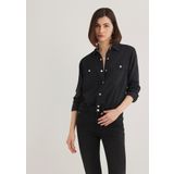 Betty Gold Klasik Antrasit Jean Gömlek Fitted/Vücuda Oturan Kesim 1210818-87811 Antrasit-87811 S
