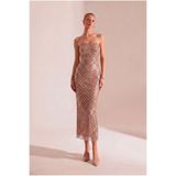 BETTY & SAM Maya Bronze Midi Elbise