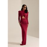 BETTY & SAM Paris Bordo Uzun Maxi Elbise