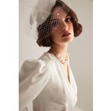 BETTY & SAM Tüllü Nikah Şapkası Vualet Şapka Gelin Aksesuarı