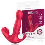 Betty Şarjlı Kayma ve Dalga Hareketli 3 in 1 Anal Vajina Klitoris Uyarıcı Vibratör