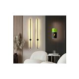Betül Home Design Modern Dekoratif Pilli Aç-kapa Düğmeli Led Duvar Aplik 70 Cm Siyah Pil Dahildir ( 1 Adet )