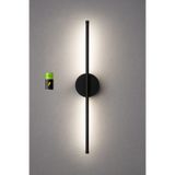 Betül Home Design Modern Premium Kablosuz Pilli BEYAZ IŞIK Led Aplik – Siyah 70cm | Duvar Aplik (Pil Dahil)