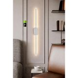 Betül Home Design Modern Premium Kablosuz Pilli Gün Işığı Led Aplik 1 Adet – BEYAZ 70 Cm Duvar Aplik (Pil Dahil)