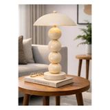 Betül Home Design Pilli 4 Top Krem Model Masa Lambası Cafe Salon Yatak Odası Aç- Kapa Çalıştır Abajur