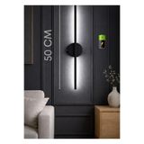 Betül Home Design Pilli Siyah 50 Cm BEYAZ LED IŞIKLI Aplik 50CM Modern Dekoratif Led (1 ADET)