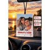 betüslesin Kişiye Özel Dikkatli Sür Fotoğraflı Dikiz Aynası Süsü