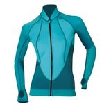 Beuchat 2 mm Bayan Ceketi, Fermuar, Womens, Mavi Atoll, XS