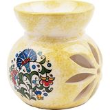 Beuta Motifli Seramik Buhurdanlık - Sarı