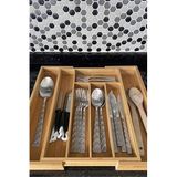 Bev Kitchen Bambu Ayarlanabilir Çekmece İçi 5 ve 7 Bölmeli Kaşıklık Organizer